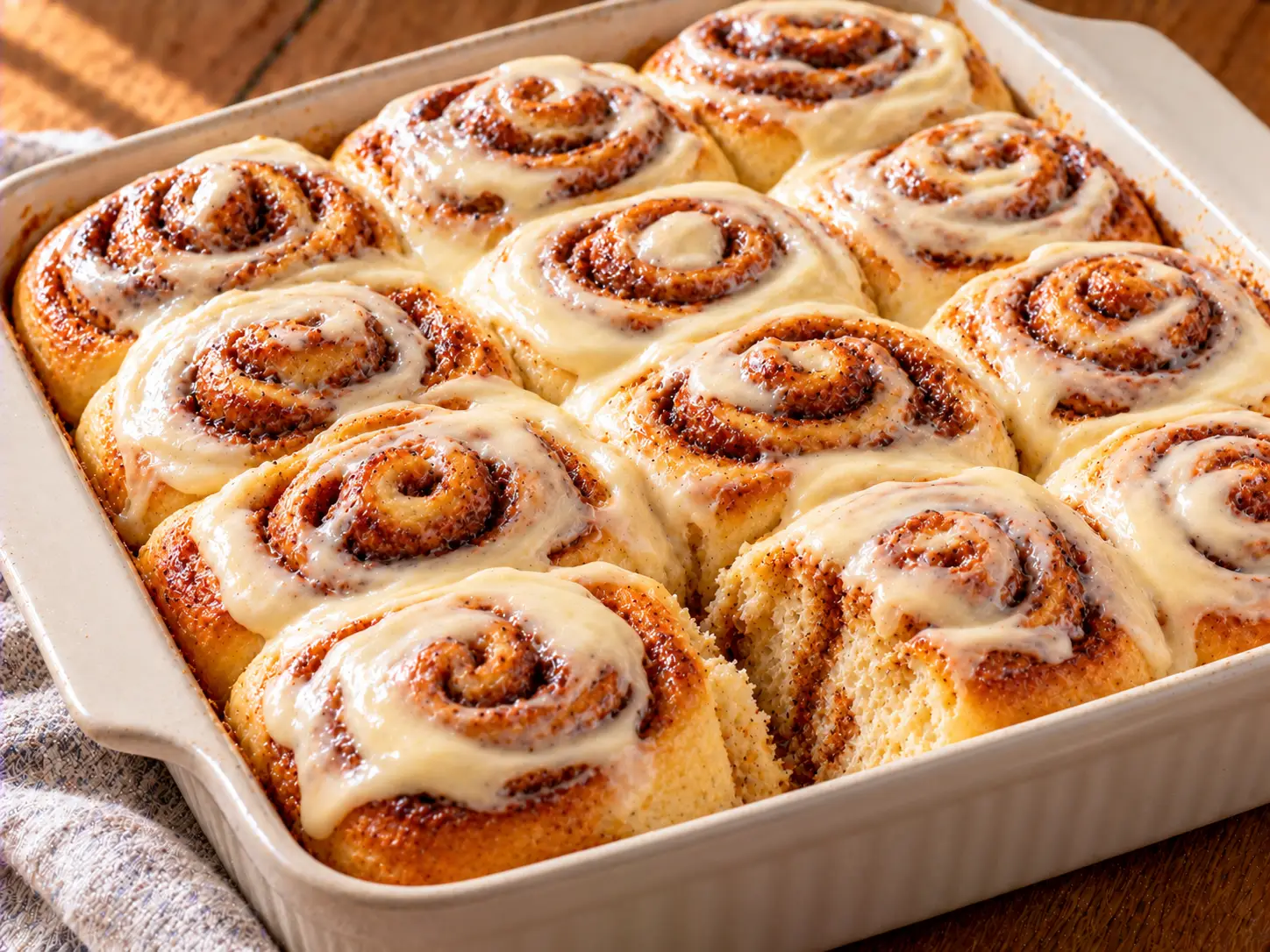 Puha cinnamon rolls fahéjas töltelékkel és krémsajtos mázzal
