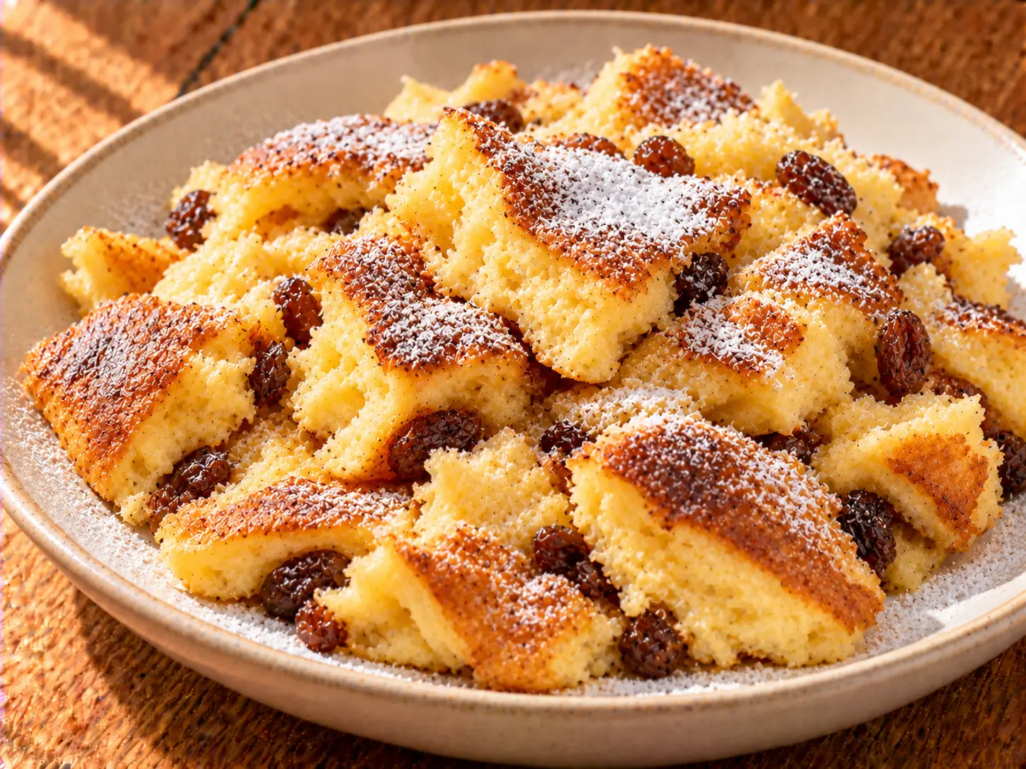 Aranybarna osztrák Kaiserschmarrn mazsolával és porcukorral