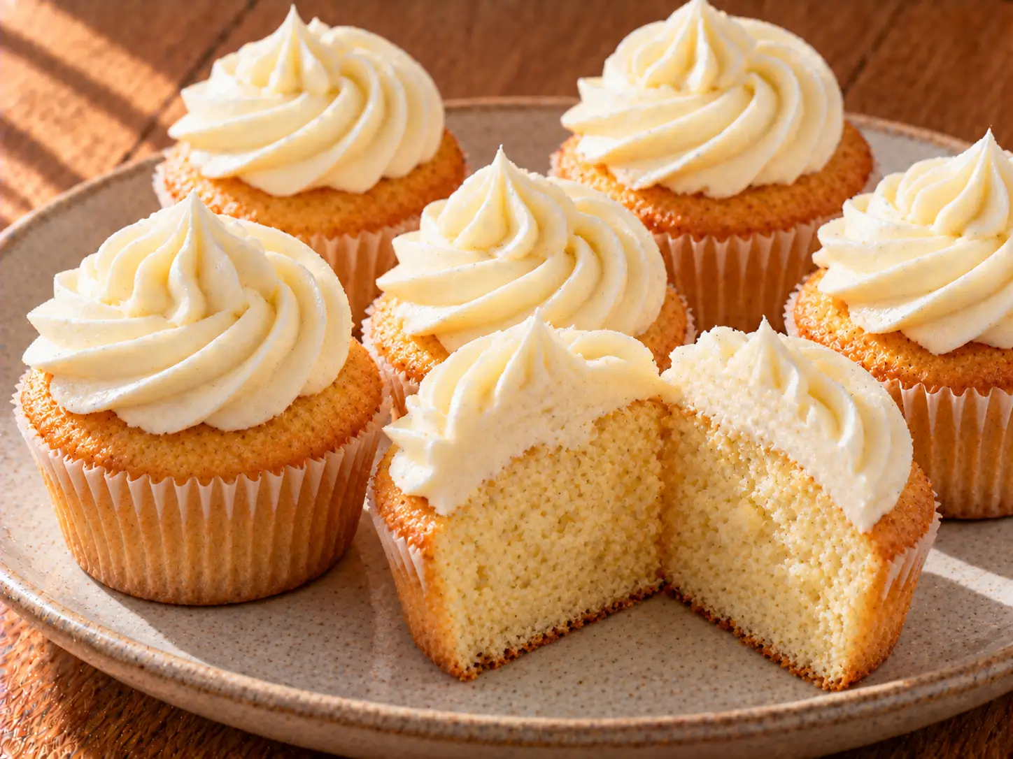 Vaníliás cupcake krémes vaníliás vajkrémmel